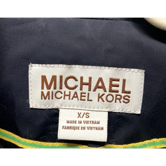 MICHAEL KORS Trench Coat X/S Women’s Black Button Jacket - Picture 3 of 4